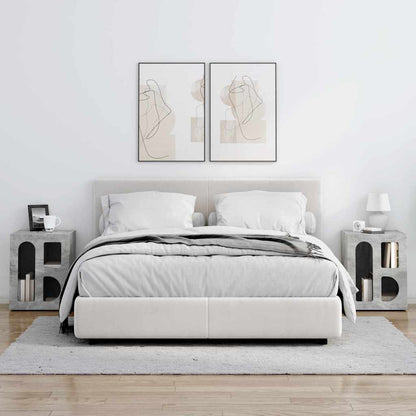 Comodino ELST 2 pz Grigio cemento 40 x 35 x 50 cm | homemem39