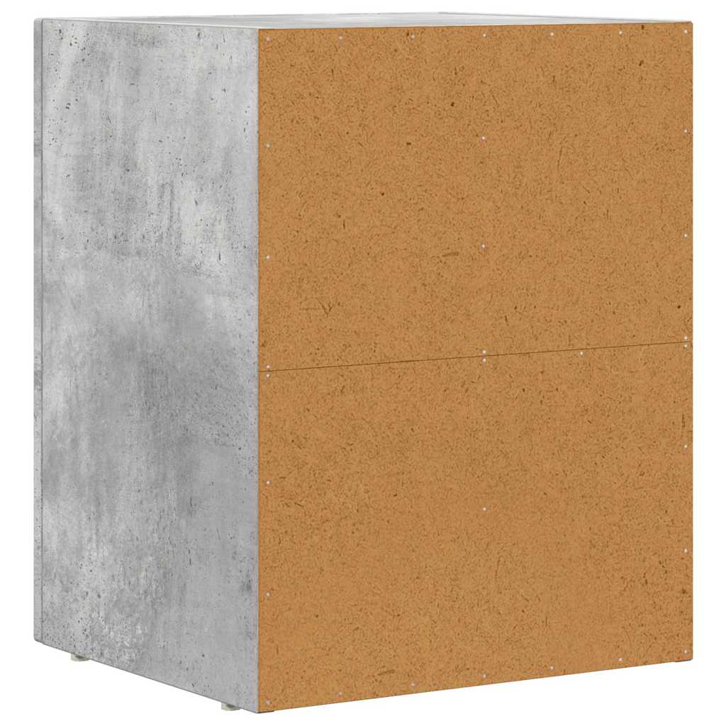 Comodino ELST 2 pz Grigio cemento 40 x 35 x 50 cm | homemem39