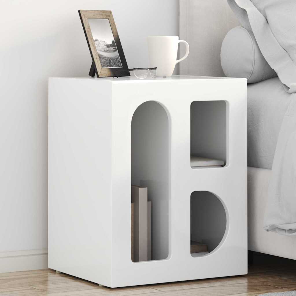 Comodino ELST Bianco Lucido 40 x 35 x 50 cm | homemem39