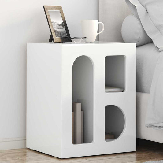 Comodino ELST Bianco Lucido 40 x 35 x 50 cm | homemem39