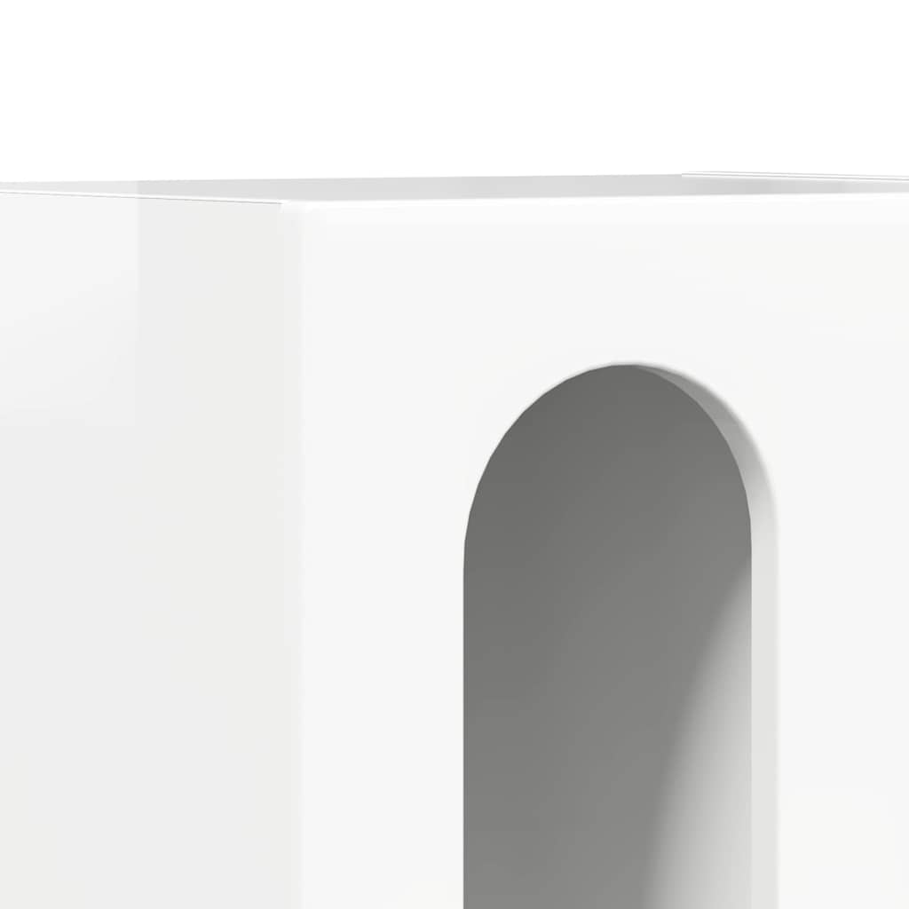 Comodino ELST 2 pz Bianco Lucido 40 x 35 x 50 cm | homemem39