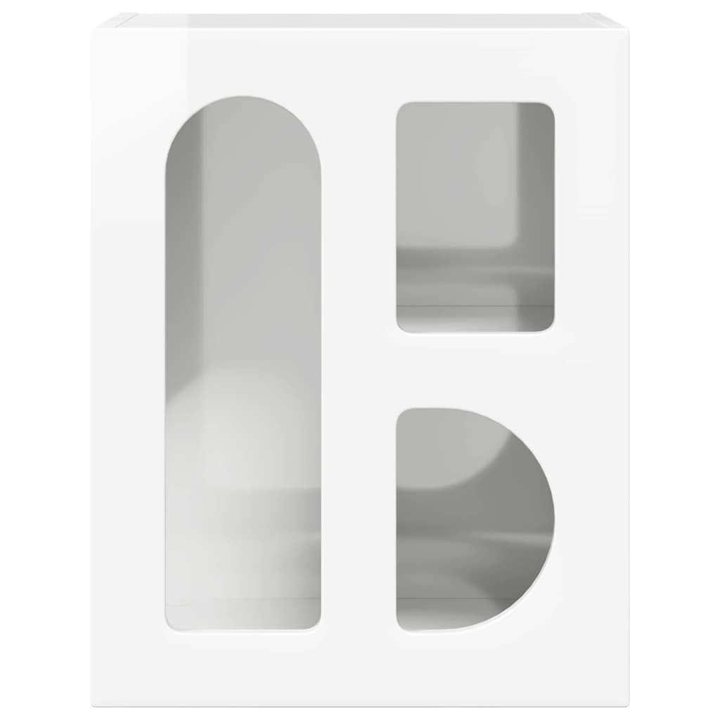 Comodino ELST 2 pz Bianco Lucido 40 x 35 x 50 cm | homemem39