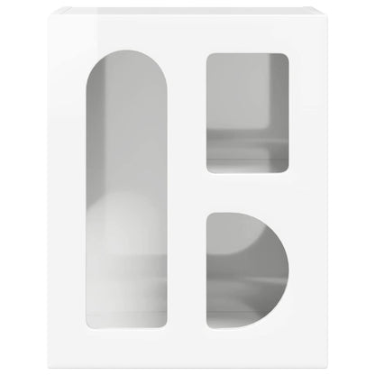 Comodino ELST 2 pz Bianco Lucido 40 x 35 x 50 cm | homemem39
