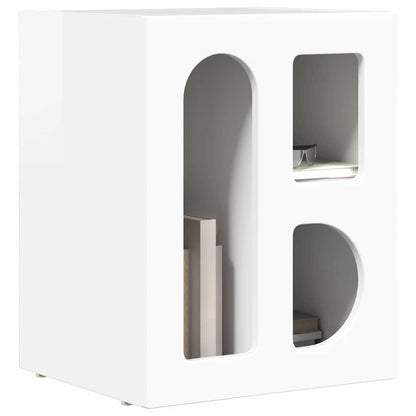 Comodino ELST 2 pz Bianco Lucido 40 x 35 x 50 cm | homemem39