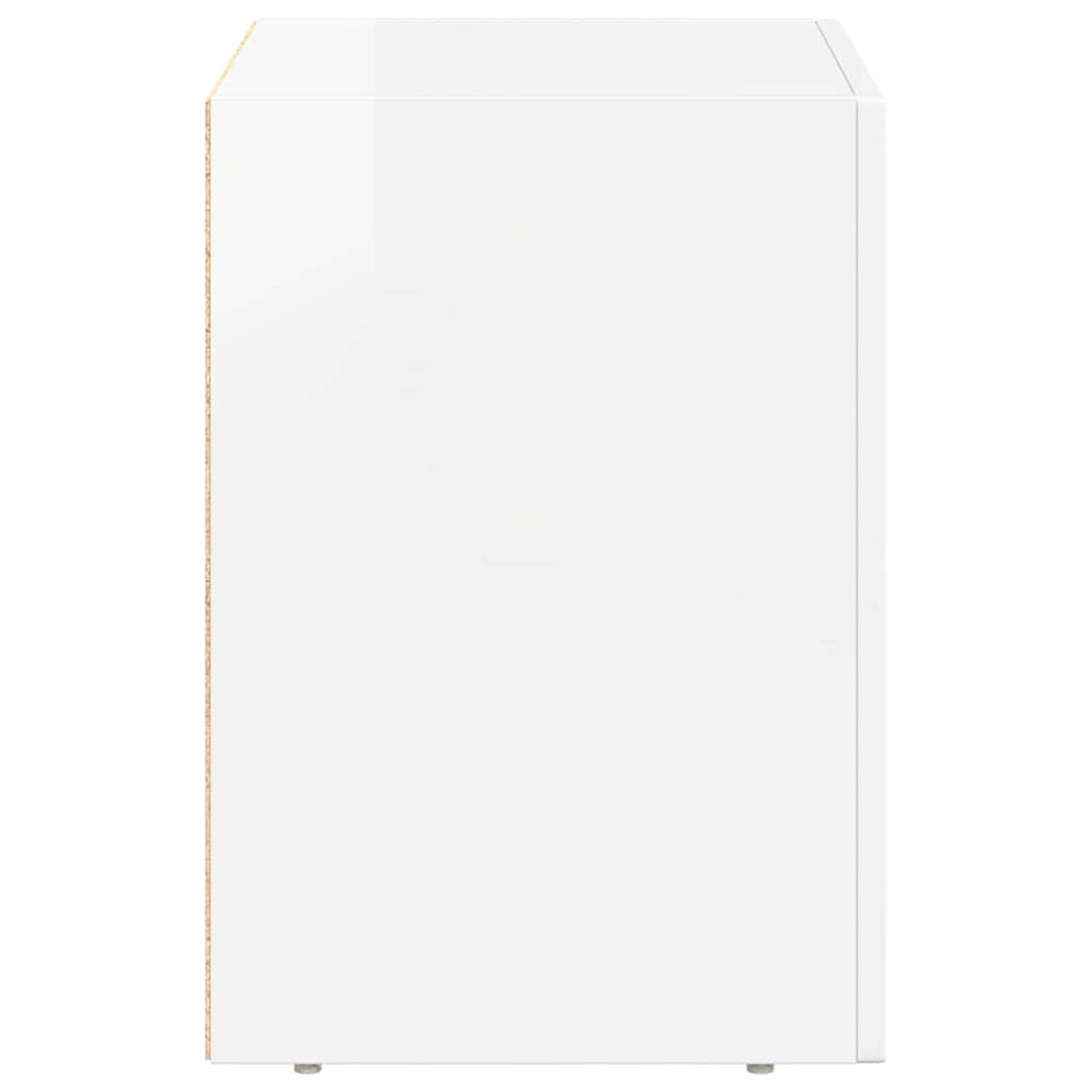 Comodino ELST 2 pz Bianco Lucido 40 x 35 x 50 cm | homemem39