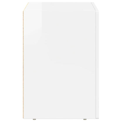 Comodino ELST 2 pz Bianco Lucido 40 x 35 x 50 cm | homemem39