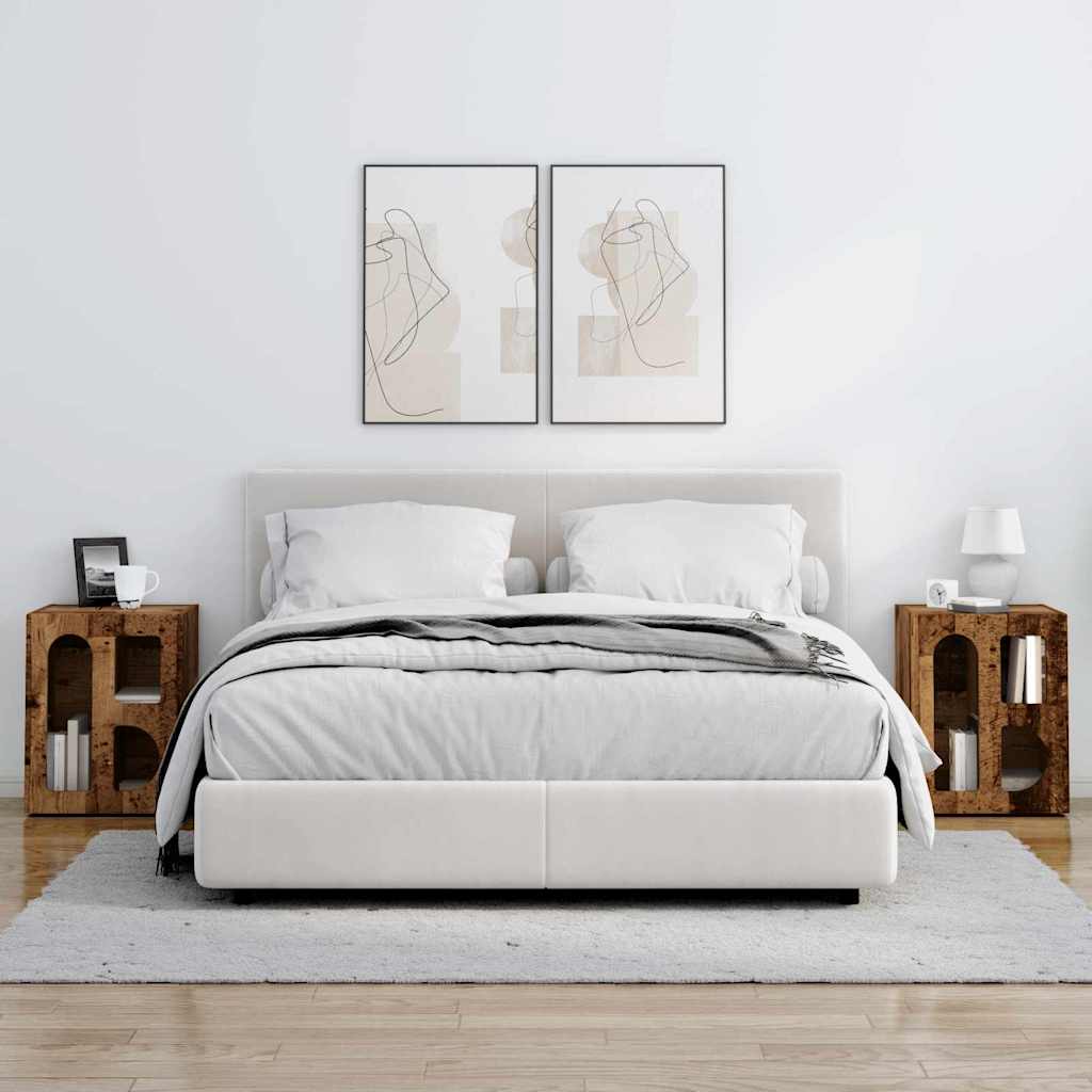 Comodino ELST 2 pz Legno vecchio 40 x 35 x 50 cm | homemem39
