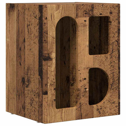 Comodino ELST 2 pz Legno vecchio 40 x 35 x 50 cm | homemem39