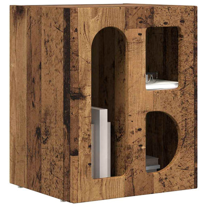 Comodino ELST 2 pz Legno vecchio 40 x 35 x 50 cm | homemem39