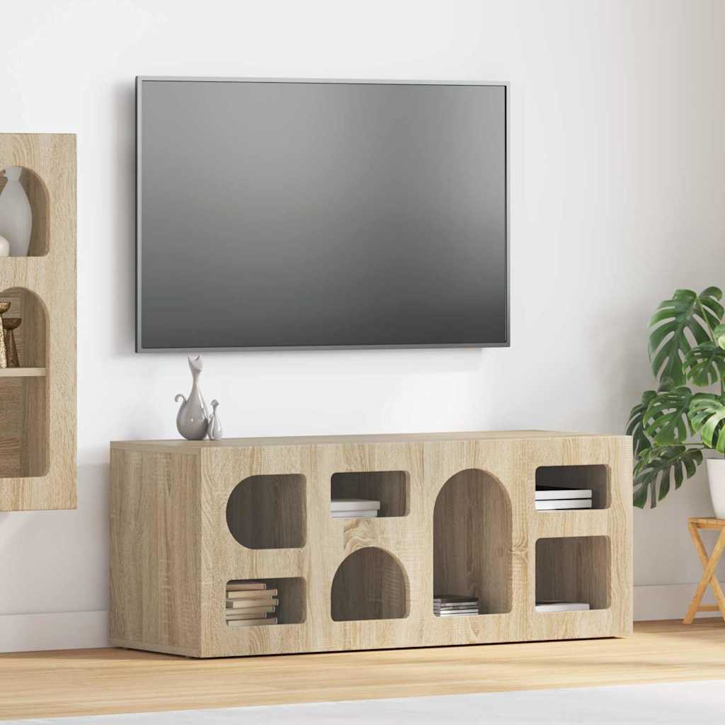 Mobile TV Rovere Sonoma 100 x 35 x 40 cm Legno multistrato
