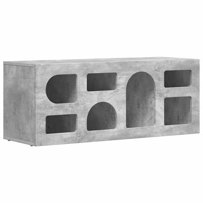 Mobile TV Grigio cemento 100 x 35 x 40 cm Legno multistrato