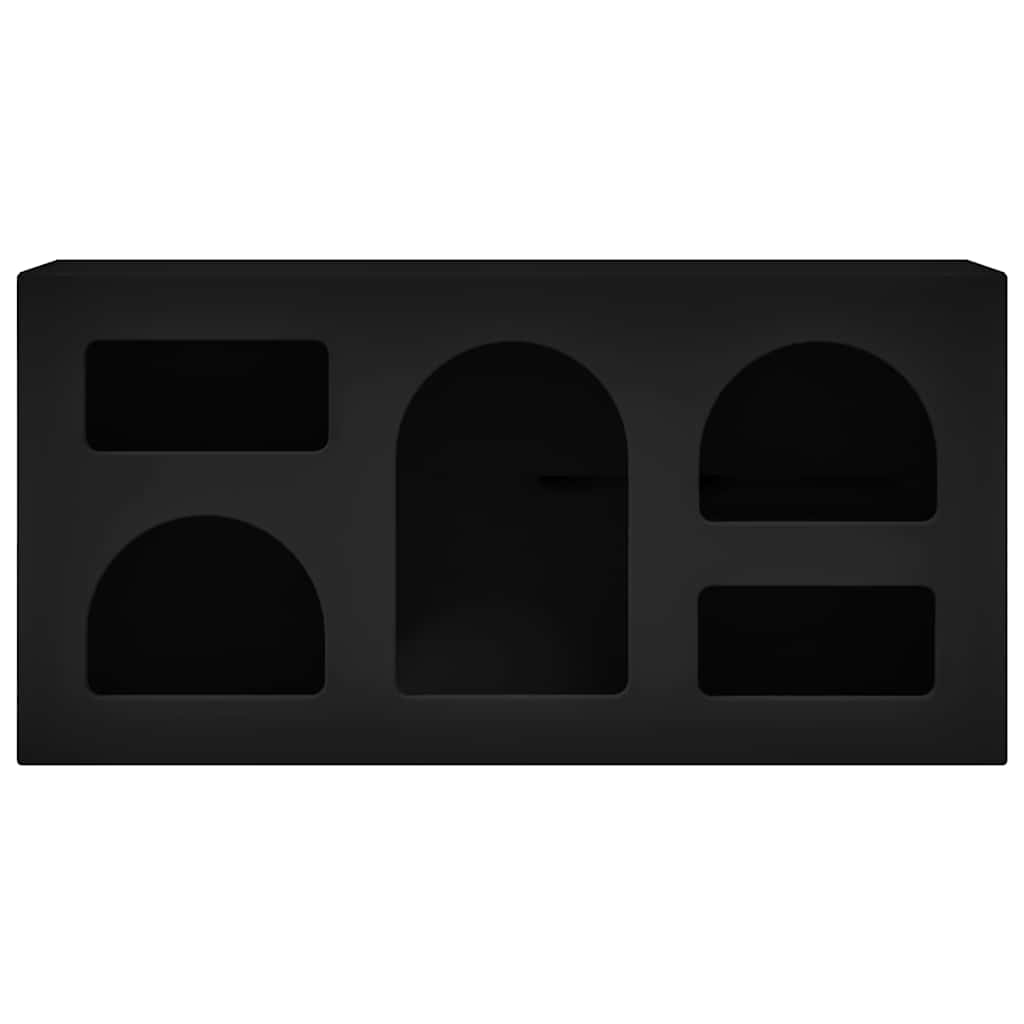 Mobile TV Nero 80 x 35 x 40 cm Legno multistrato