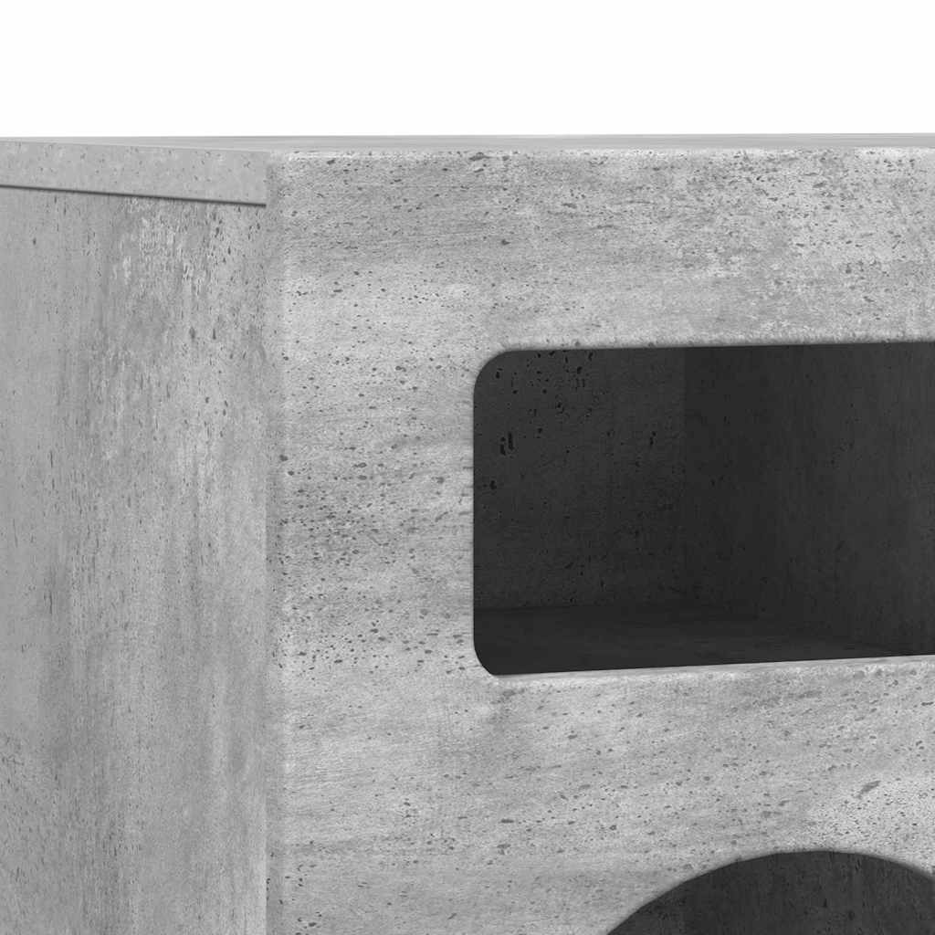 Mobile TV Grigio cemento 80 x 35 x 40 cm Legno multistrato