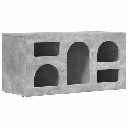 Mobile TV Grigio cemento 80 x 35 x 40 cm Legno multistrato