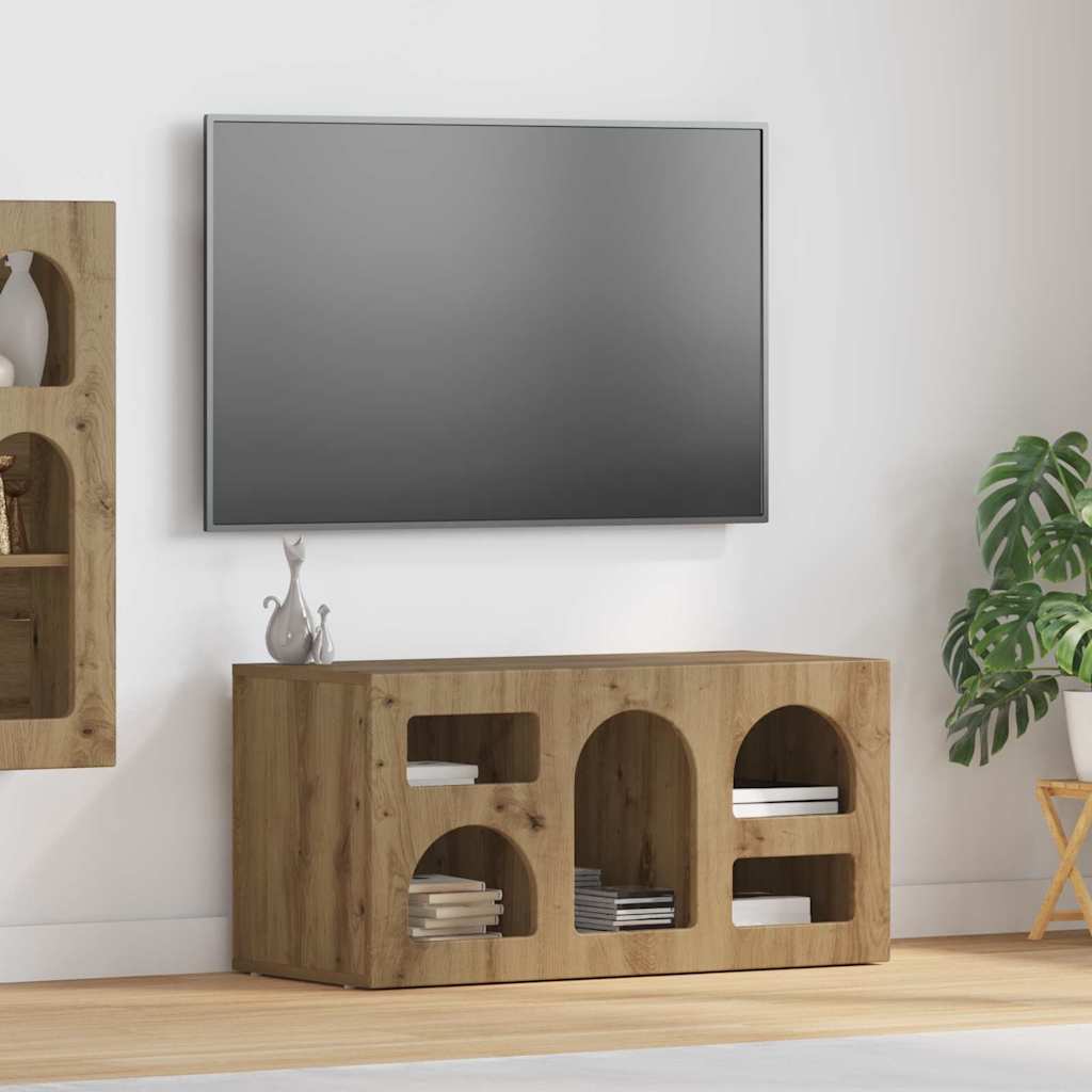 Mobile TV Rovere artigianale 80 x 35 x 40 cm Legno multistrato