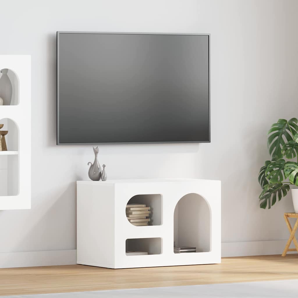 Mobile TV Bianco 60 x 35 x 40 cm Legno multistrato