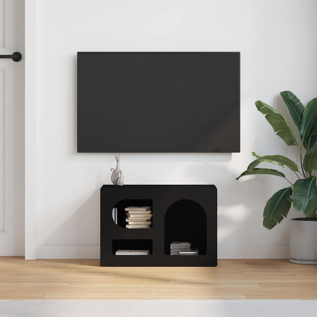 Mobile TV Nero 60 x 35 x 40 cm Legno multistrato