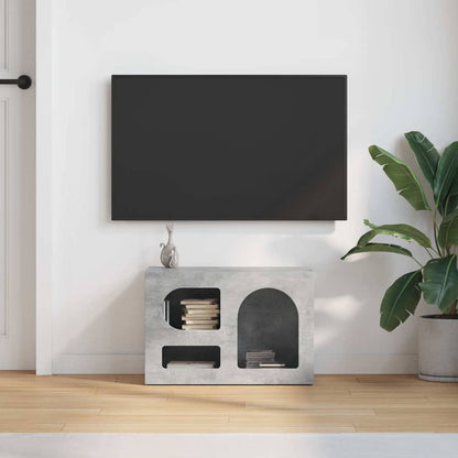 Mobile TV Grigio cemento 60 x 35 x 40 cm Legno multistrato