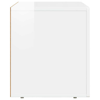 Mobile TV Bianco Lucido 60 x 35 x 40 cm Legno multistrato
