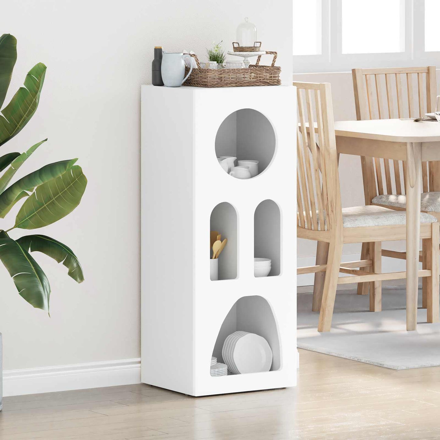 Credenza Bianco 40 x 35 x 100.5 cm Legno multistrato