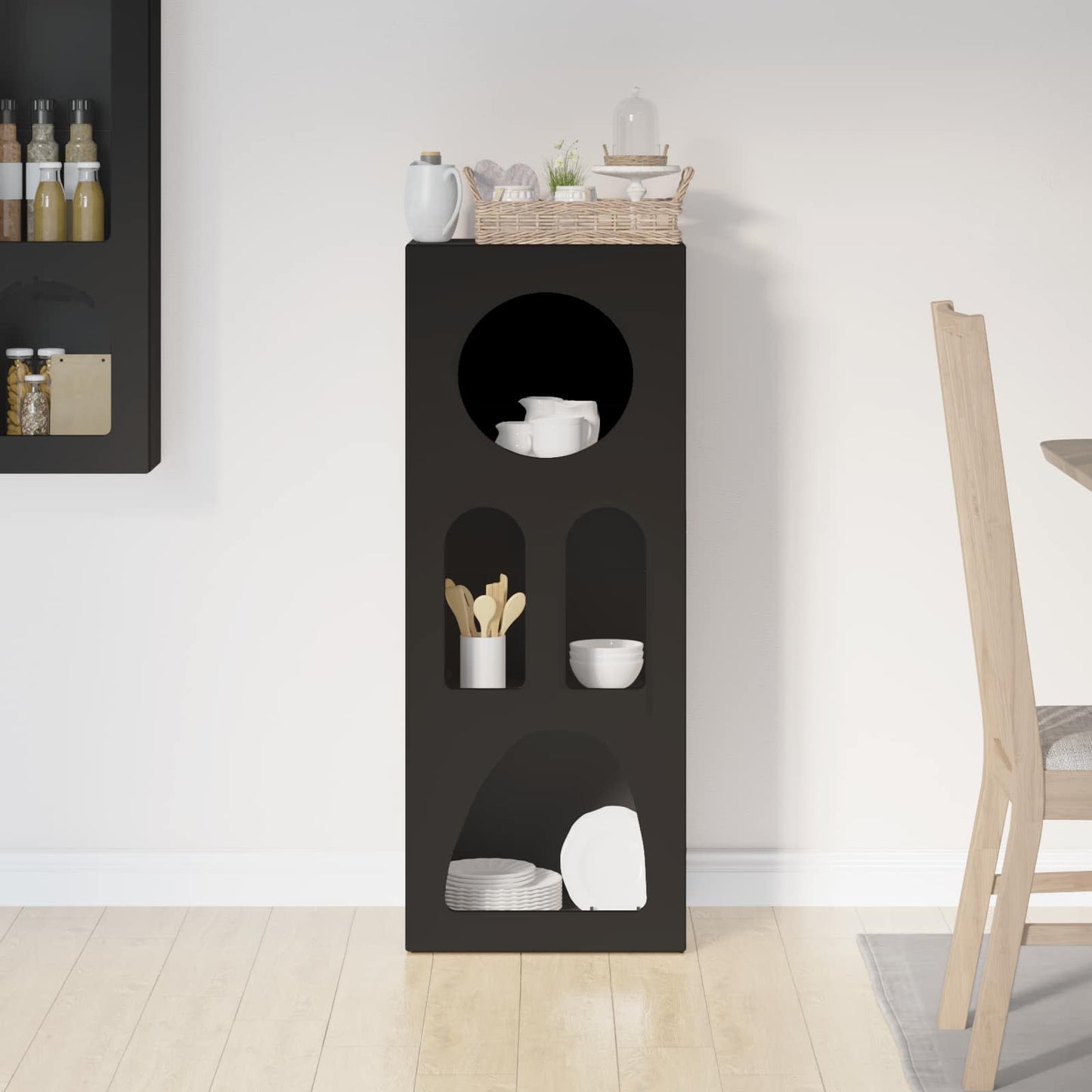 Credenza Nero 40 x 35 x 100.5 cm Legno multistrato