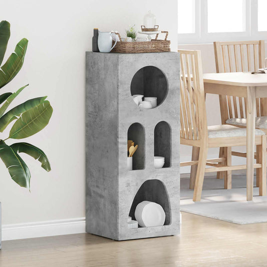 Credenza Grigio cemento 40 x 35 x 100.5 cm Legno multistrato