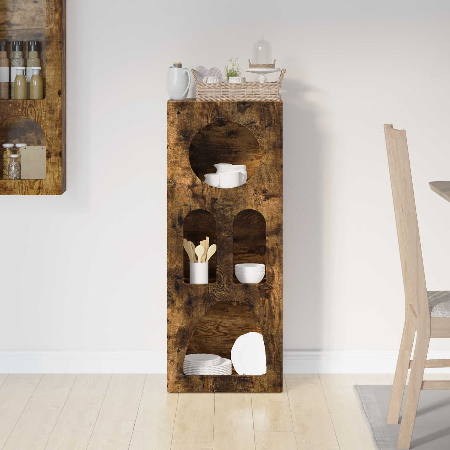 Credenza Rovere fumé 40 x 35 x 100.5 cm Legno multistrato