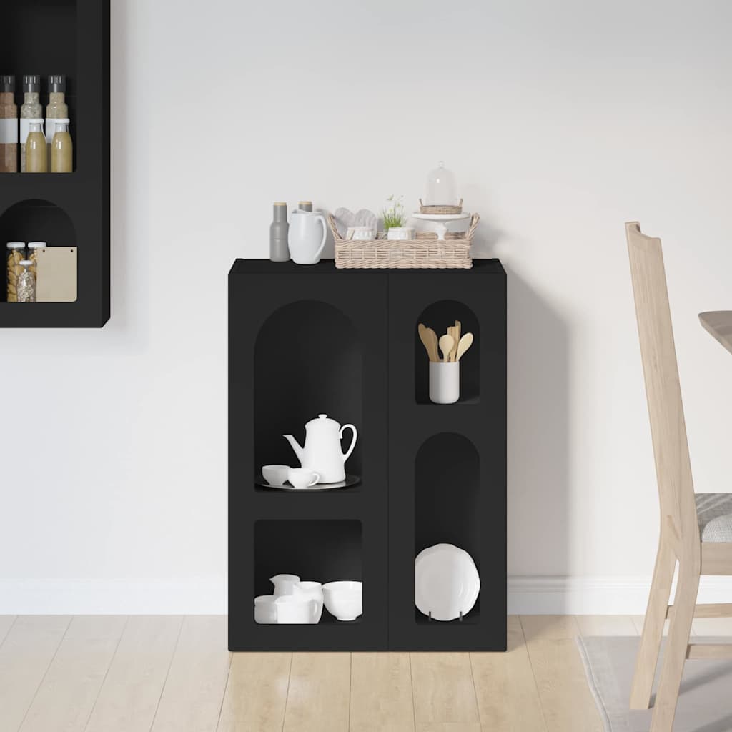 Credenza Nero 59 x 35 x 80.5 cm Legno multistrato