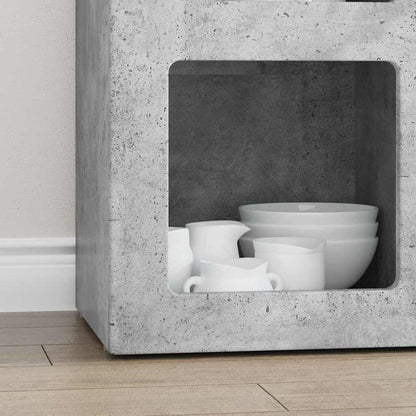 Credenza Grigio cemento 59 x 35 x 80.5 cm Legno multistrato