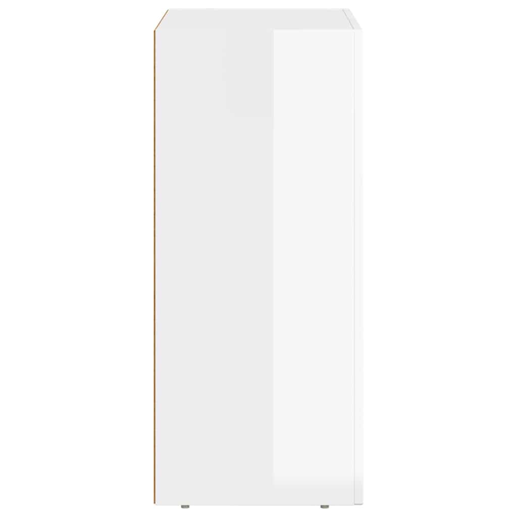 Credenza Bianco Lucido 59 x 35 x 80.5 cm Legno multistrato