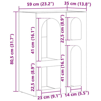 Credenza Legno vecchio 59 x 35 x 80.5 cm Legno multistrato | homemem39