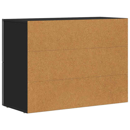Credenza Nero 80.5 x 35 x 59 cm Legno multistrato