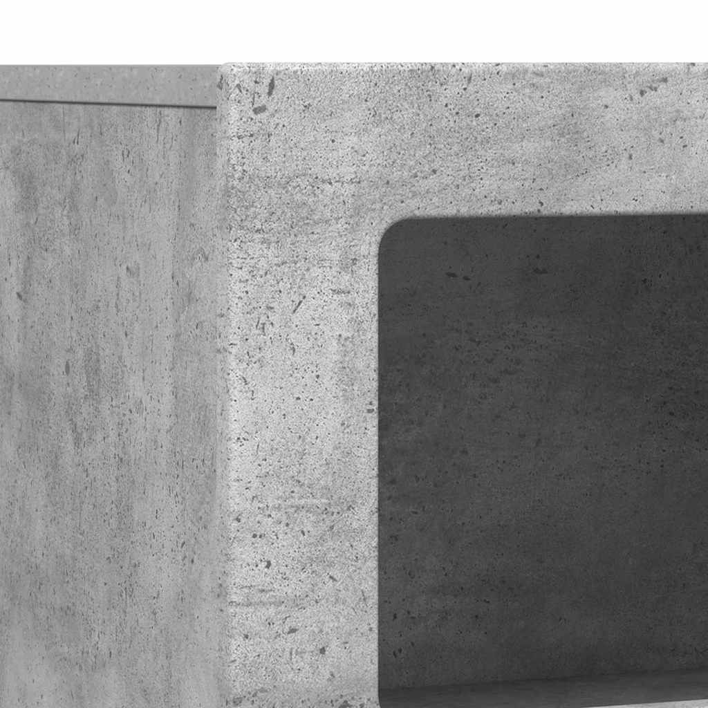 Credenza Grigio cemento 80.5 x 35 x 59 cm Legno multistrato