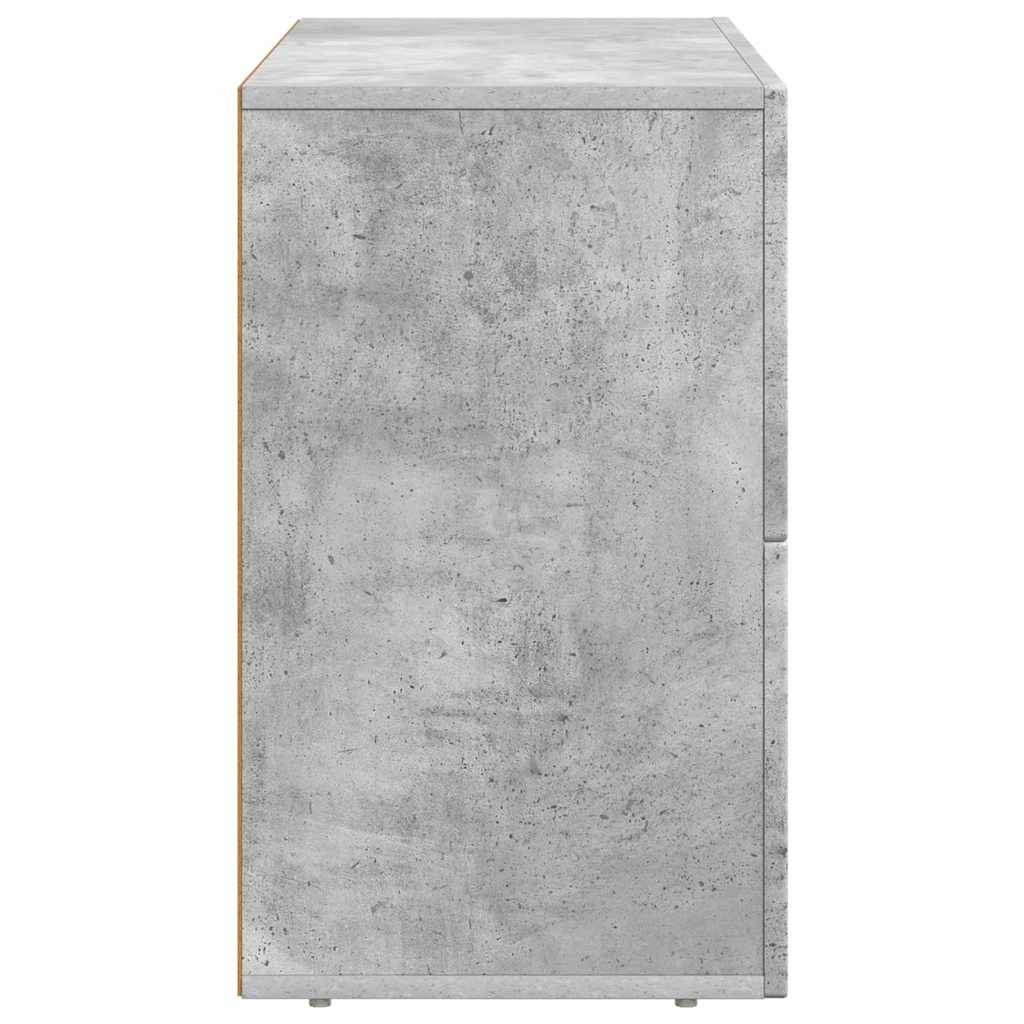 Credenza Grigio cemento 80.5 x 35 x 59 cm Legno multistrato