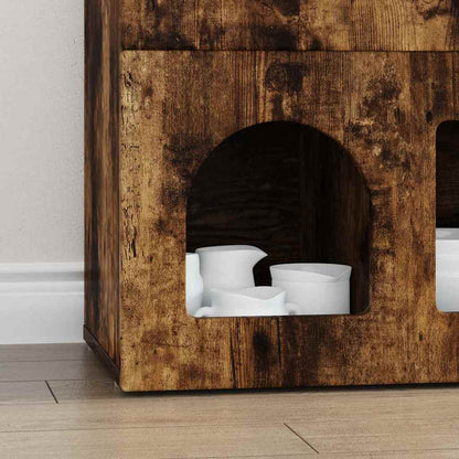 Credenza Rovere fumé 80.5 x 35 x 59 cm Legno multistrato