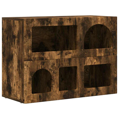 Credenza Rovere fumé 80.5 x 35 x 59 cm Legno multistrato