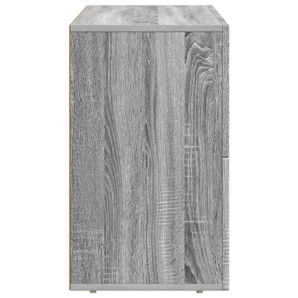 Credenza Grigio Sonoma 80.5 x 35 x 59 cm Legno multistrato
