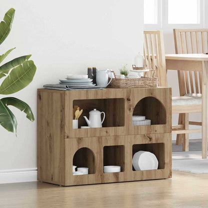 Credenza Rovere artigianale 80.5 x 35 x 59 cm Legno multistrato