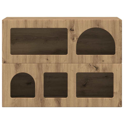 Credenza Rovere artigianale 80.5 x 35 x 59 cm Legno multistrato