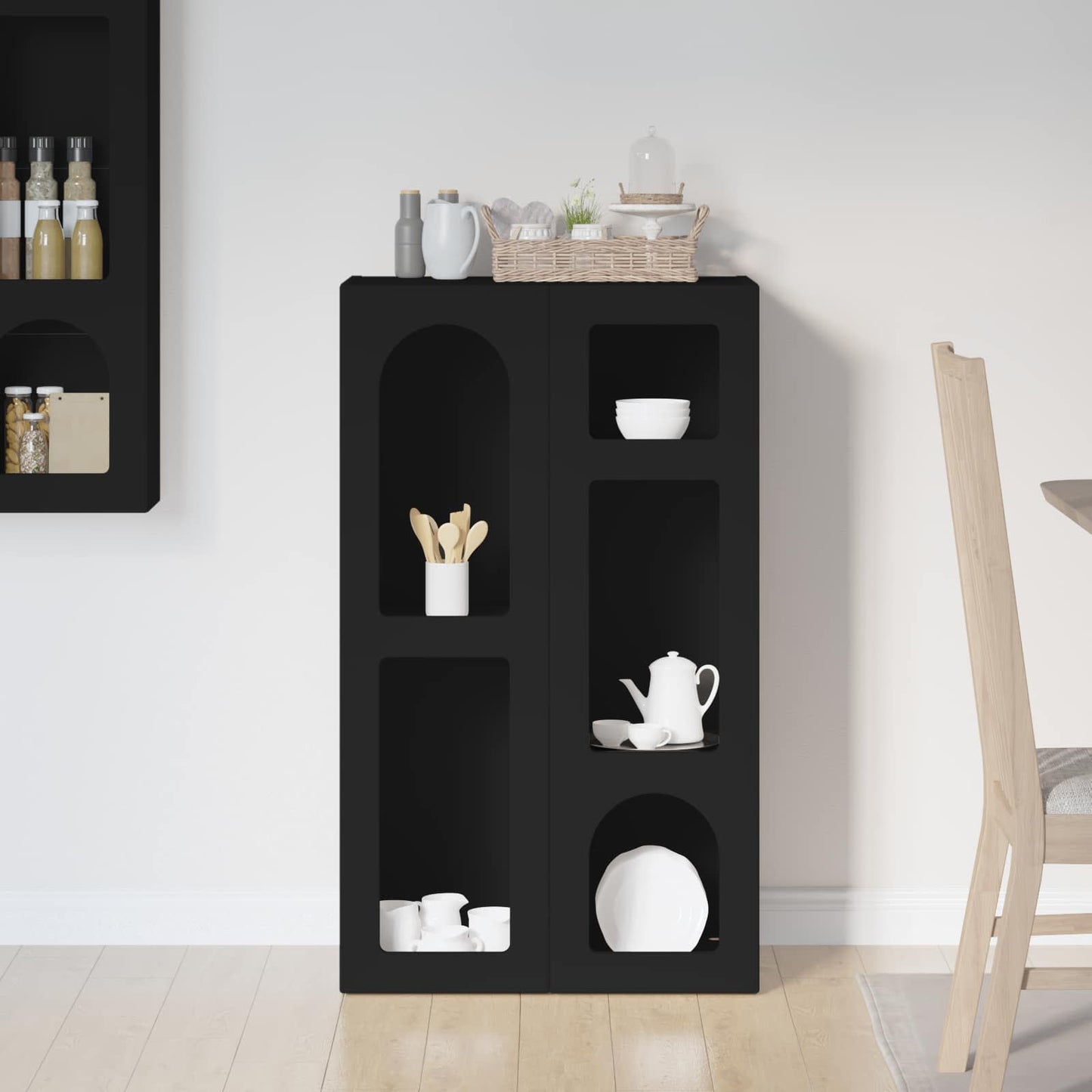 Credenza Nero 59 x 35 x 100,5 cm Legno multistrato