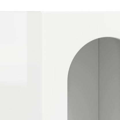 Credenza Bianco Lucido 59 x 35 x 100,5 cm Legno multistrato