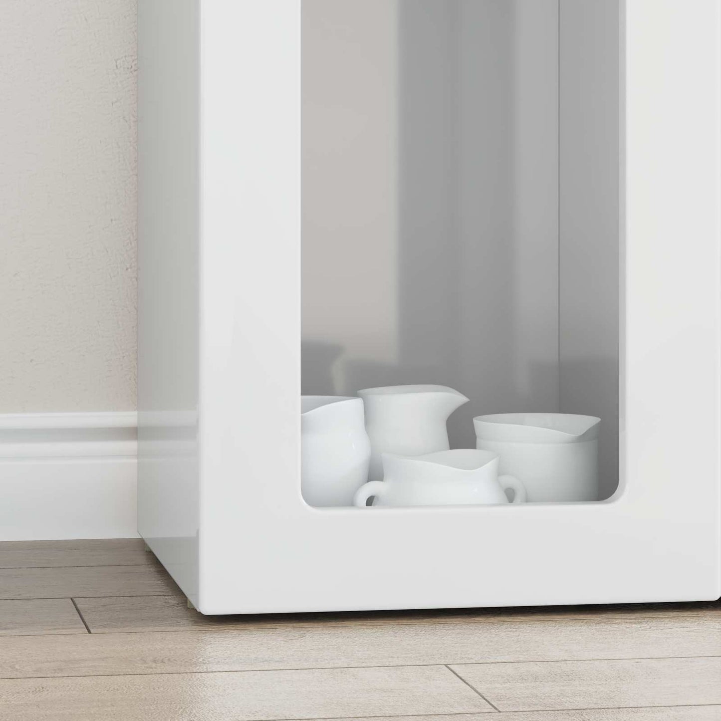 Credenza Bianco Lucido 59 x 35 x 100,5 cm Legno multistrato