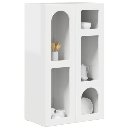 Credenza Bianco Lucido 59 x 35 x 100,5 cm Legno multistrato