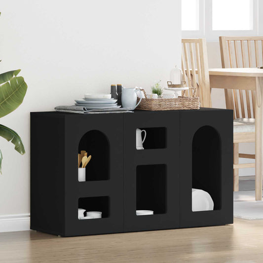 Credenza Nero 100 x 35 x 59 cm Legno multistrato