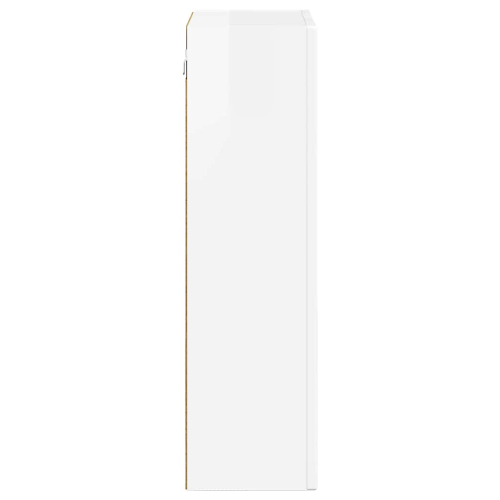 Armadio pensile con lo scaffale Bianco Lucido 59 x 20 x 71.5 cm