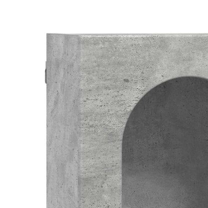 Armadio pensile con lo scaffale Grigio cemento 59 x 20 x 100 cm