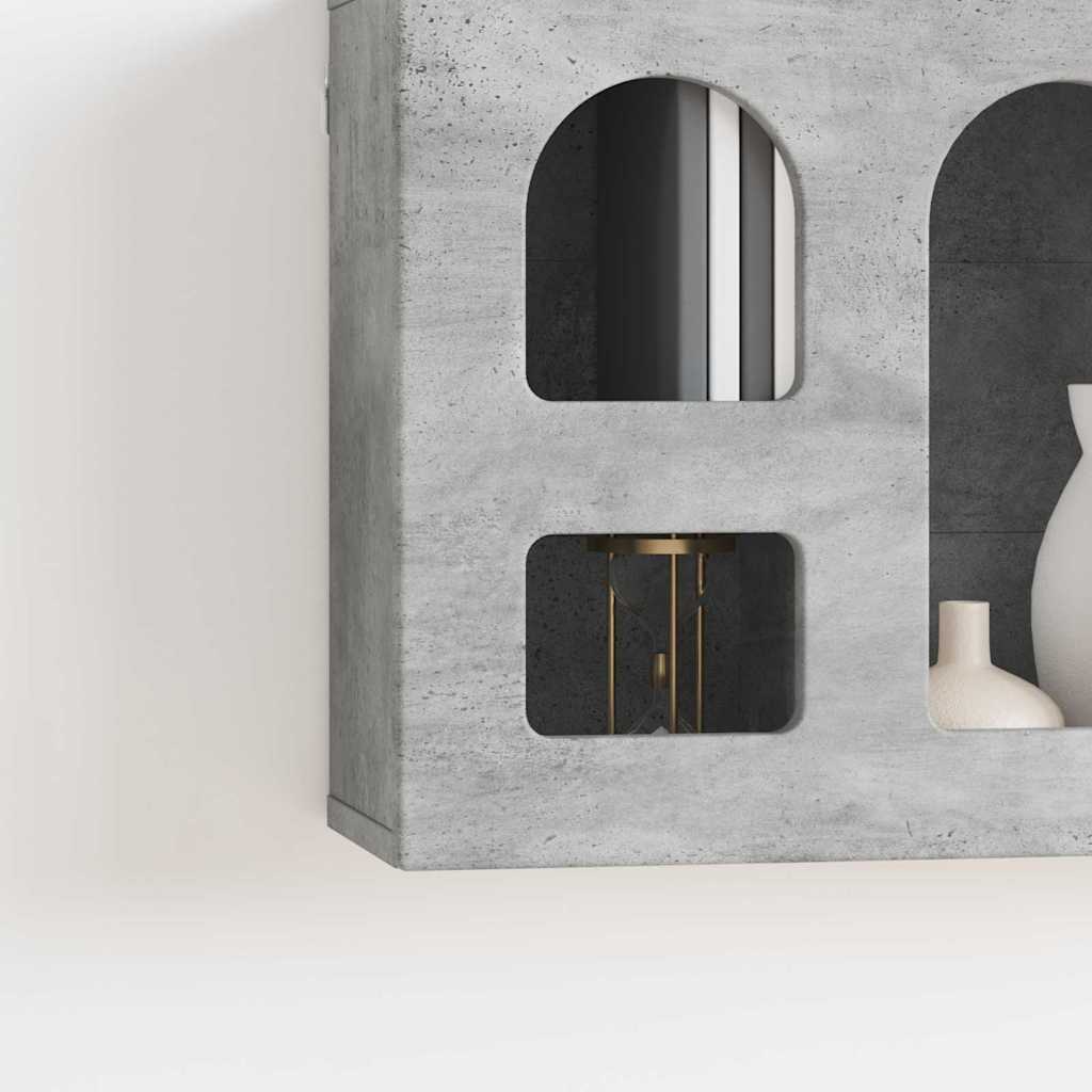 Armadio pensile con lo scaffale Grigio cemento 60 x 20 x 40 cm