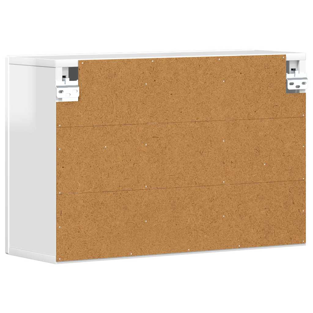 Armadio pensile Bianco Lucido 60 x 20 x 40 cm Legno multistrato