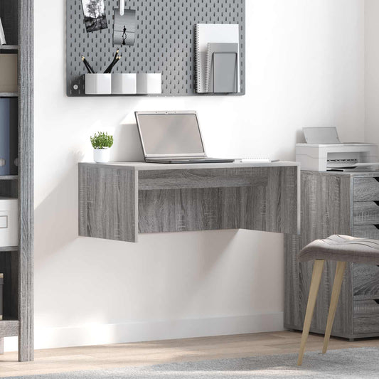 Scrivania a parete Grigio Sonoma 80 x 45 x 30 cm | homemem39
