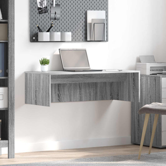 Scrivania a parete Grigio Sonoma 100 x 45 x 30 cm | homemem39